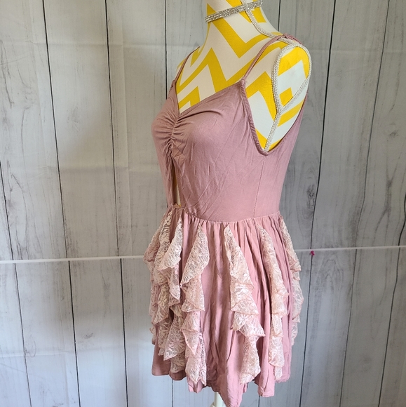Pink Babydoll Ruffle Dress - Picture 13 of 14